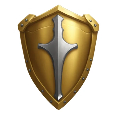 golden legendary paladin shield sticker