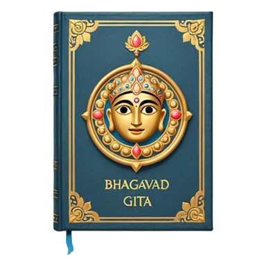 book with bhagavad gita on cover sticker