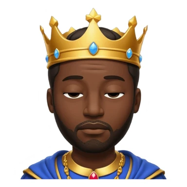 Una cara de un rey negro durmiendo  sticker