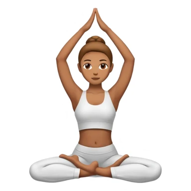person in warrior yoga pose sticker