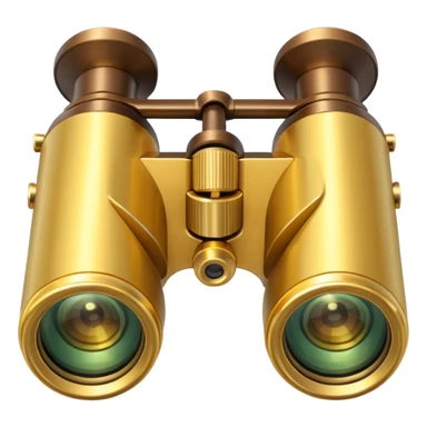  gold binoculars with large lenses make lenses point out straight sticker