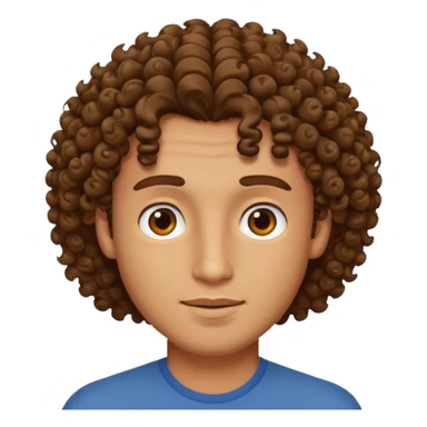 curly hair mens image sticker