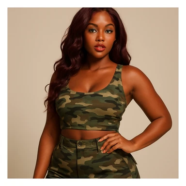 redbone baddie in camo sticker