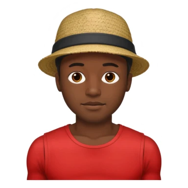 black guy with hat and red tank top sticker
