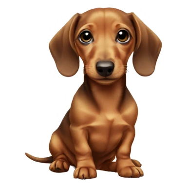 Baby dachshund golden sticker