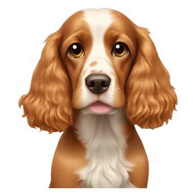 Cocker spaniel and ginger hair girl sticker