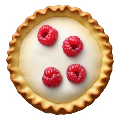 cute tart with raspberries  sticker