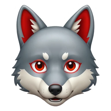 Wolf red sticker
