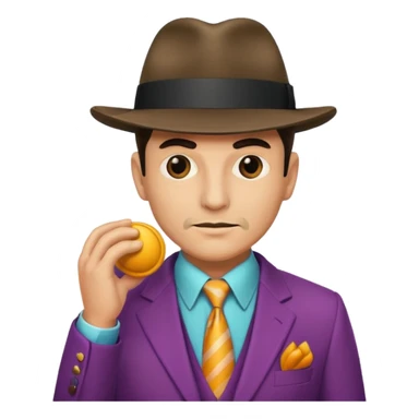 Retro Mobster with colored suits and hats sticker