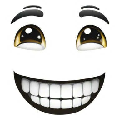 Sparkly huge smile sticker