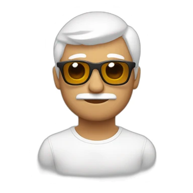 Chico pelirrojo con gafas piel blanca pelo muy corto sticker