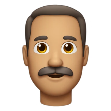 Hombre de 43 años de pelo marron con barba y bigote sticker