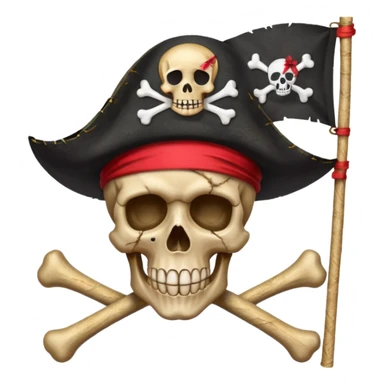 Fait moi ce drapeau a l'identique 🏴‍☠️ et rajoute sur la tête de mort un chapeau de paille avec un file rouge sticker