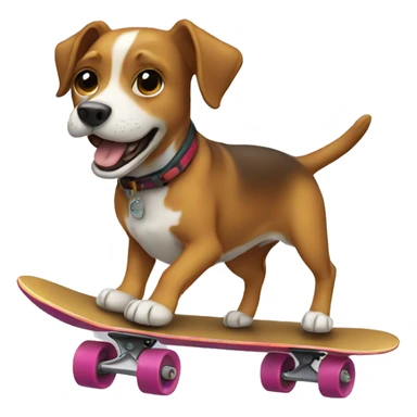 Dog skateboarding  sticker