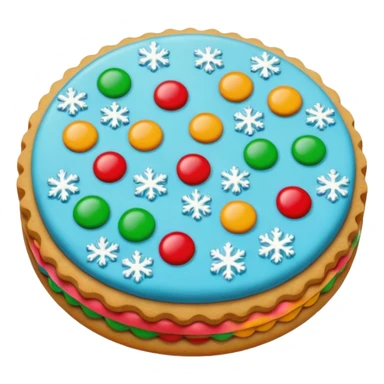 christmas biscuit and cookie round sticker