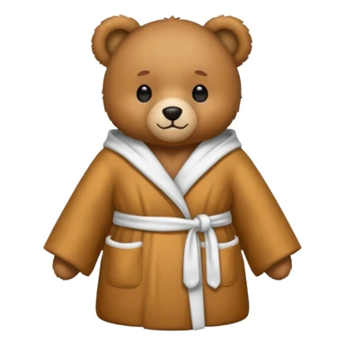 teddy bear with a robe sticker