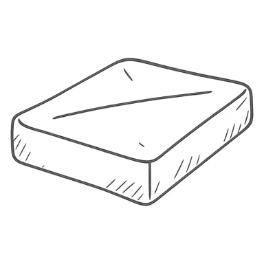 hand-drawn outlined crash mat in perspective with sketchy lines sticker