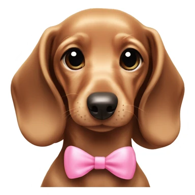 Miniature dachshund With pink bow￼ sticker