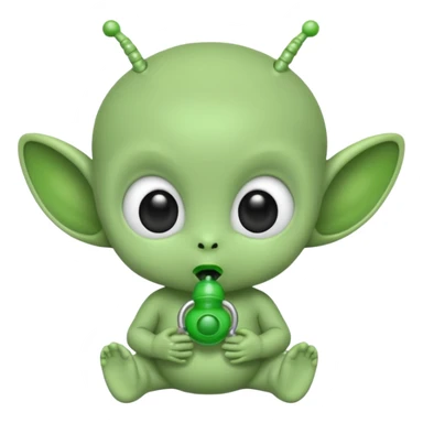 Alien baby with antenna pacifier





 sticker