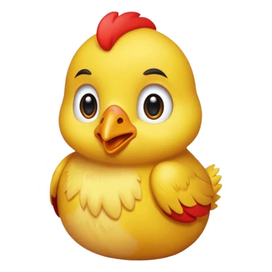 Un poussin mignon avec un coeur sticker