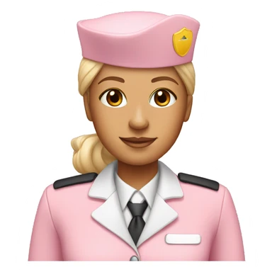 Light pink flight attendant  sticker