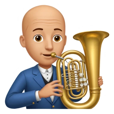 tuba gespielt von Glatzkopf sticker