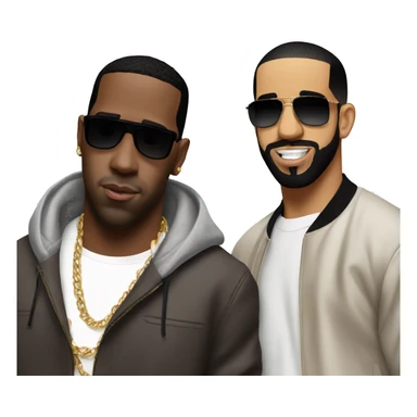p diddy and drake sticker