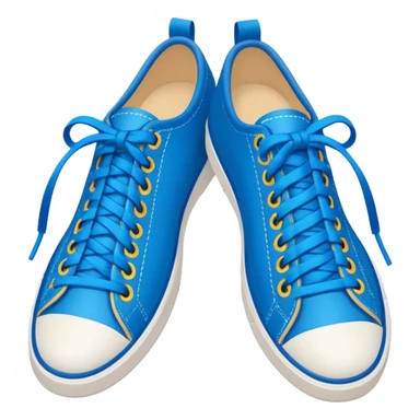 make an emoji of blue shoe laces only sticker