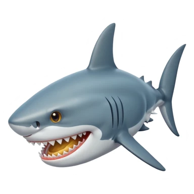 Shark with golden cilinder on his head smiling sticker