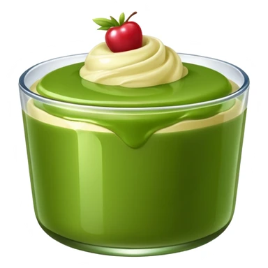 Green pudding emoji that looks like Samsung, give me a plain one without plate or container. sticker