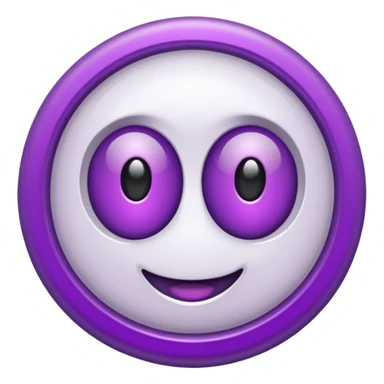 anel branco e roxo sticker