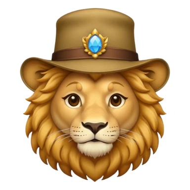 lion wearing hat sticker