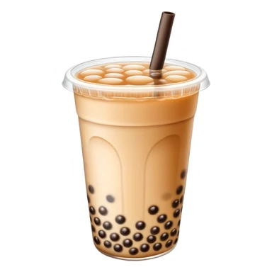 bubble tea with tapioca pearls sticker