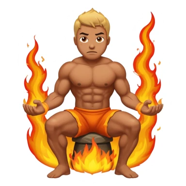 Man peeing fire sticker