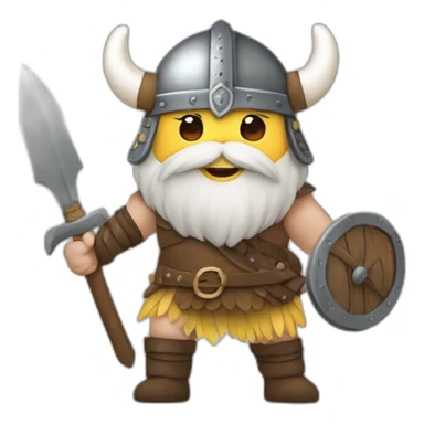 Vikings en tutu sur licorne arc en ciel sticker