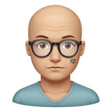   tattooed baldies with opticals sticker