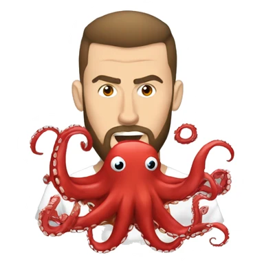 travis kelce eating an octopus  sticker