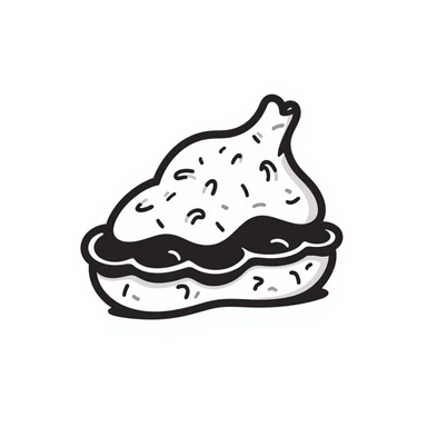 hand drawn doodle style brisket, playful lines, no background sticker