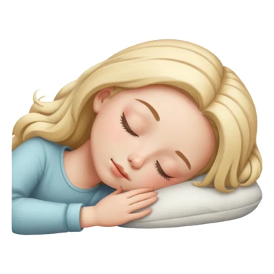 sleeping girl with closed eyes peaceful expression sticker