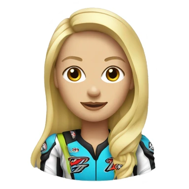 Blonde motocross women sticker