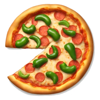 pizza with pepperoni and green peppers sticker