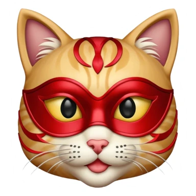 cat with masquerade mask sticker