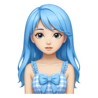 Blue Pastel Gyaru Summer Girl sticker