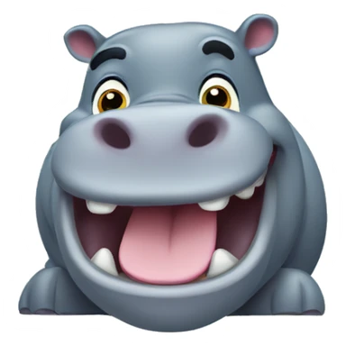 Celebrating hippopotamus  sticker