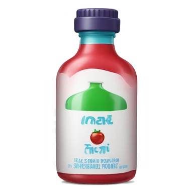 A single bottle of food coloring sticker