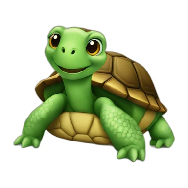 Tortue sur un ordinateur sticker