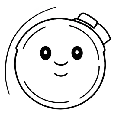 buffering symbol with a face in the center sticker