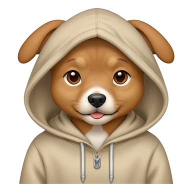 Perro con sudadera con capucha sticker