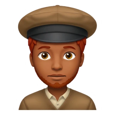 hatted and red haired black man sticker