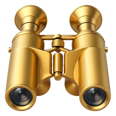 gold binoculars with BIG lenses and simple eye holes sticker